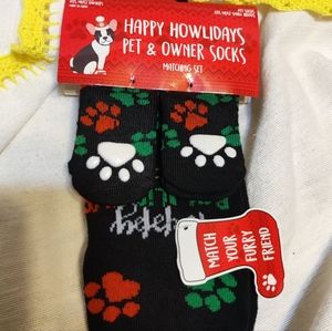 Happy Howladay's Pet AND Owner Christmas socks